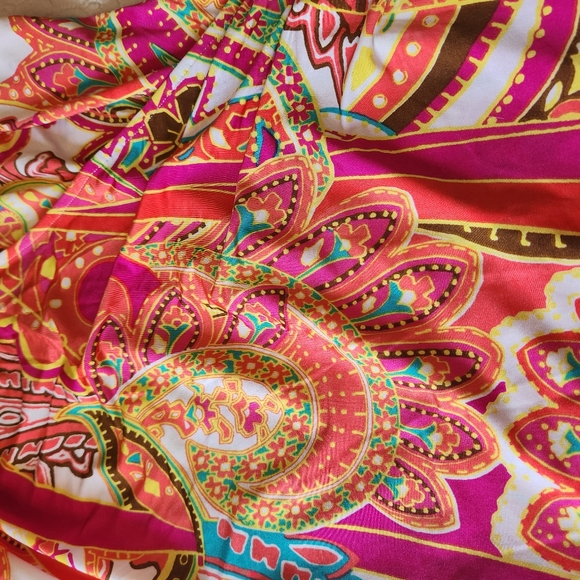 Paisley and abstract print, bright multi colored halter top - Picture 5 of 5